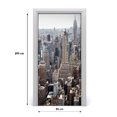 Self-adhesive door wallpaper New york