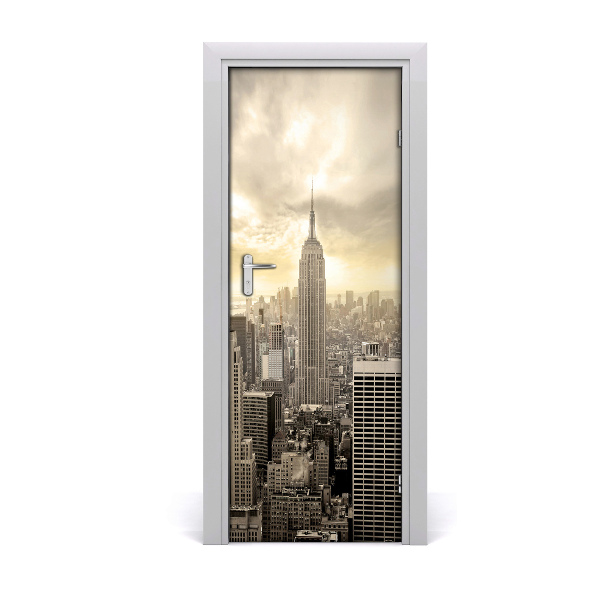 Self-adhesive door wallpaper Manhattan new york