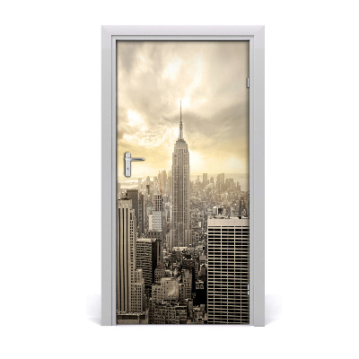 Self-adhesive door wallpaper Manhattan new york