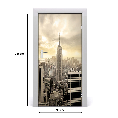 Self-adhesive door wallpaper Manhattan new york