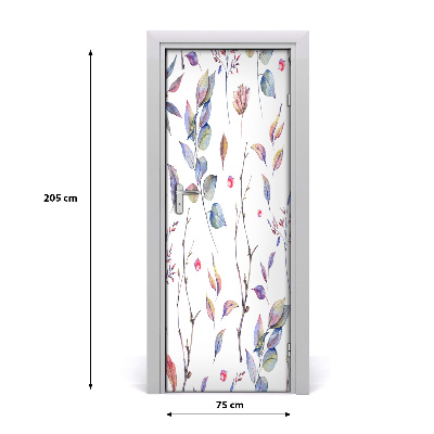 Self-adhesive door veneer Eucalyptus leaves