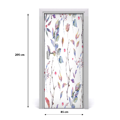 Self-adhesive door veneer Eucalyptus leaves