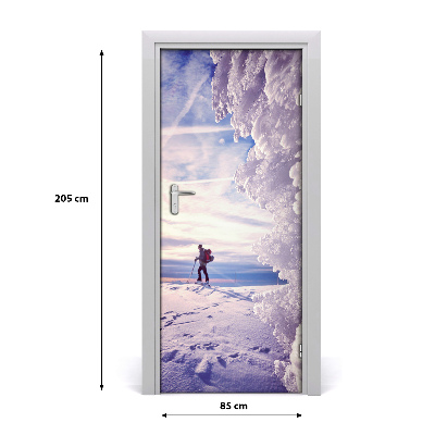 Door wallpaper People skier