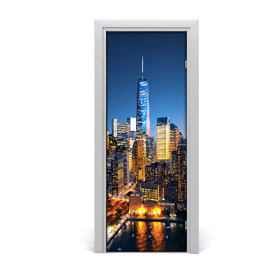 Self-adhesive door wallpaper New york city