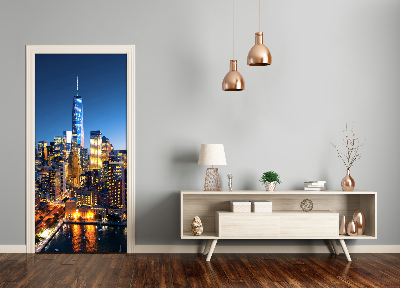 Self-adhesive door wallpaper New york city