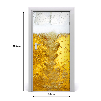 Self-adhesive door sticker Beer