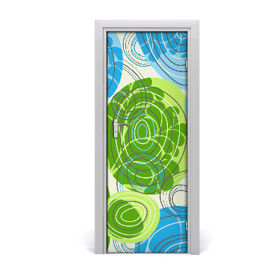 Self-adhesive door sticker Wall abstraction