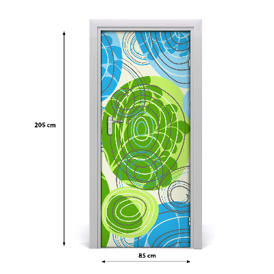 Self-adhesive door sticker Wall abstraction