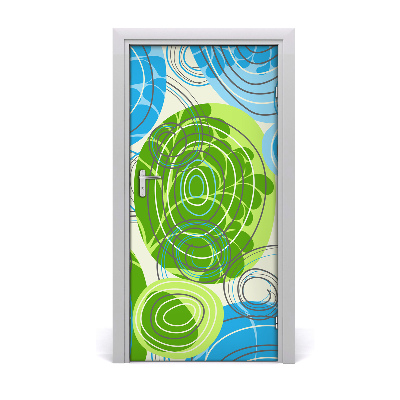 Self-adhesive door sticker Wall abstraction