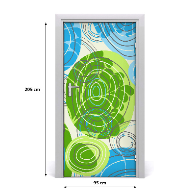 Self-adhesive door sticker Wall abstraction