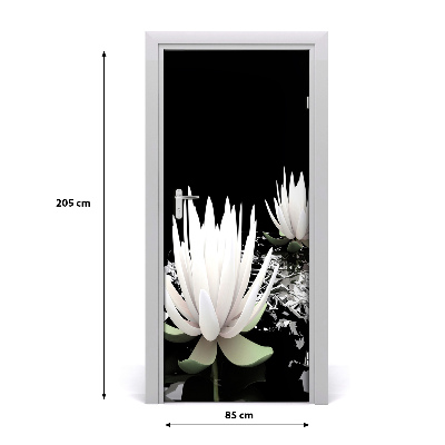 Self-adhesive door veneer Lotus flower