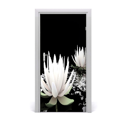 Self-adhesive door veneer Lotus flower