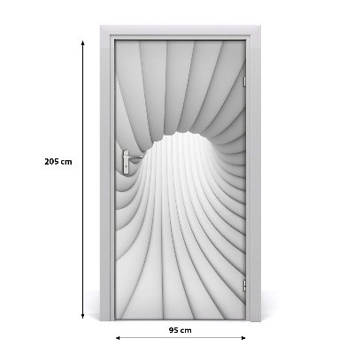 Self-adhesive door sticker Abstraction tunnel