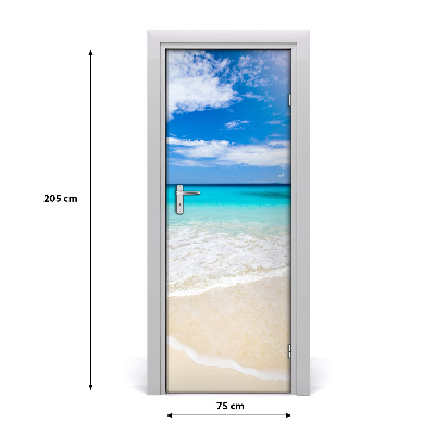 Door wallpaper Tropical beach