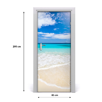 Door wallpaper Tropical beach