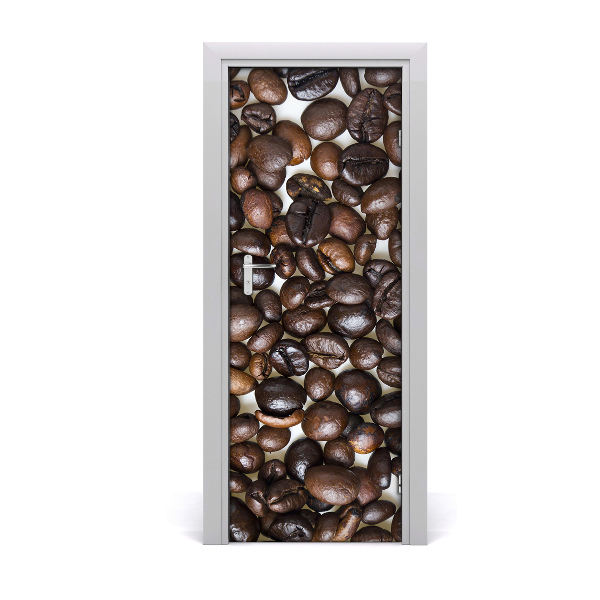 Self-adhesive door sticker Coffee beans