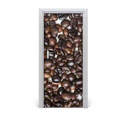 Self-adhesive door sticker Coffee beans