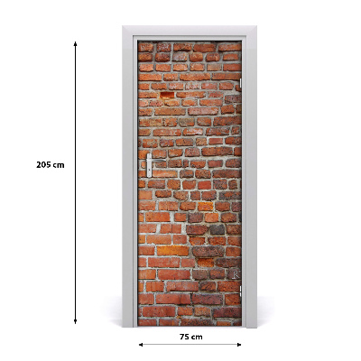 Door wallpaper Brick wall