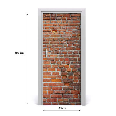 Door wallpaper Brick wall