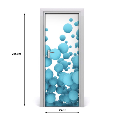 Self-adhesive door sticker Abstraction balls