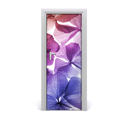 Self-adhesive door veneer Violet flowers