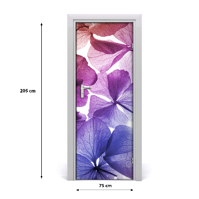 Self-adhesive door veneer Violet flowers