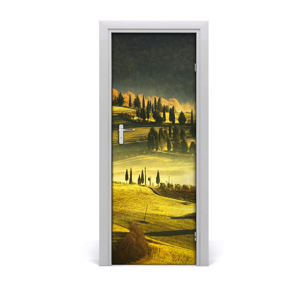 Self-adhesive door wallpaper Rural landscape