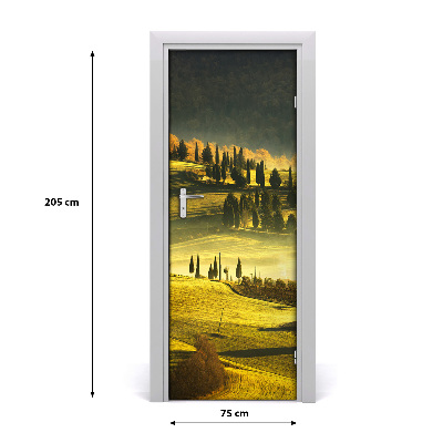 Self-adhesive door wallpaper Rural landscape