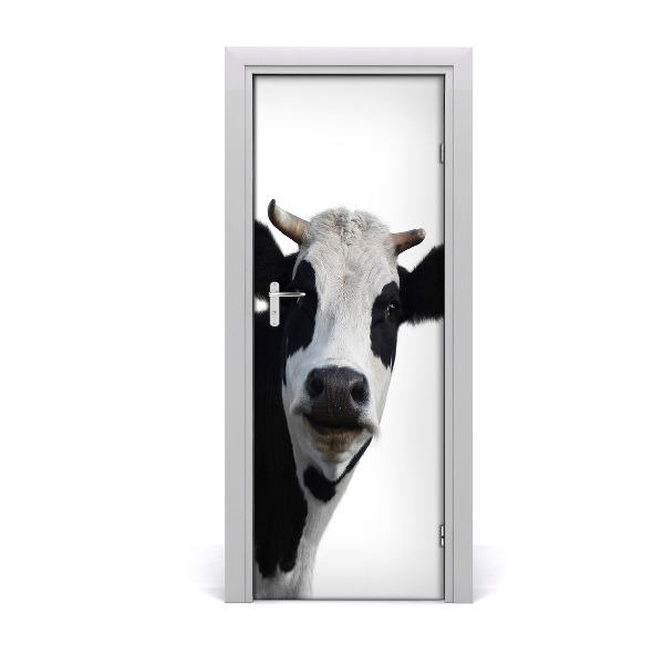 Self-adhesive door sticker A bred cow