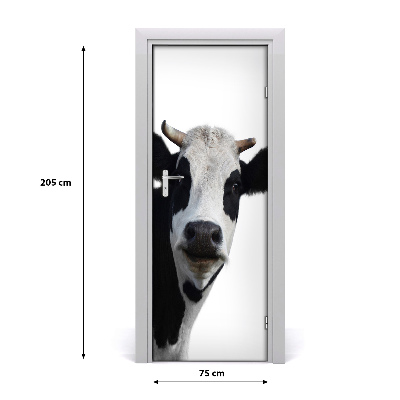 Self-adhesive door sticker A bred cow