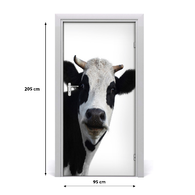 Self-adhesive door sticker A bred cow