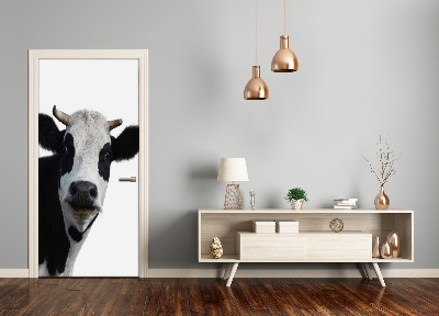 Self-adhesive door sticker A bred cow