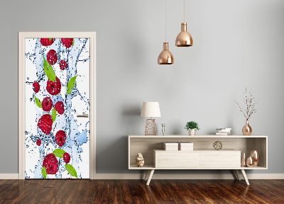 Self-adhesive door sticker Raspberries