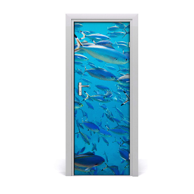 Self-adhesive door sticker Coral fish