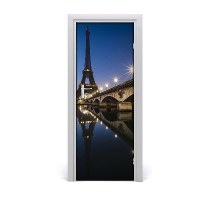 Self-adhesive door wallpaper Eiffel tower