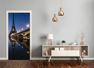 Self-adhesive door wallpaper Eiffel tower