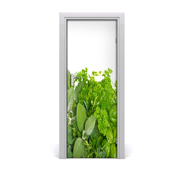 Self-adhesive door sticker Herbs