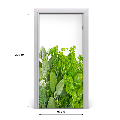 Self-adhesive door sticker Herbs