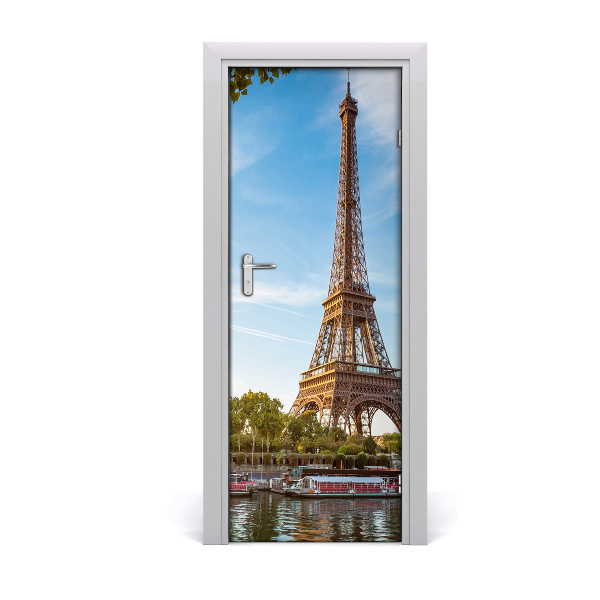 Self-adhesive door wallpaper Eiffel tower