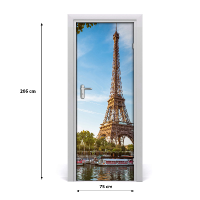 Self-adhesive door wallpaper Eiffel tower