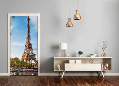 Self-adhesive door wallpaper Eiffel tower