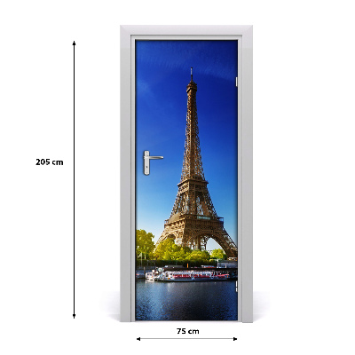 Self-adhesive door wallpaper Eiffel tower