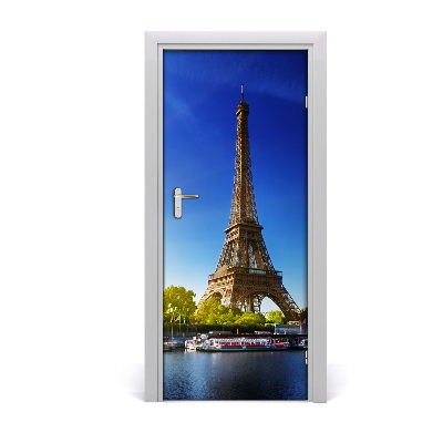 Self-adhesive door wallpaper Eiffel tower