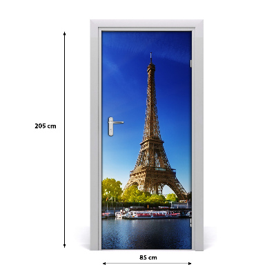 Self-adhesive door wallpaper Eiffel tower