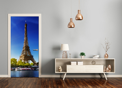 Self-adhesive door wallpaper Eiffel tower