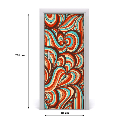 Door wallpaper A swirling pattern