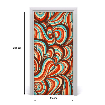 Door wallpaper A swirling pattern