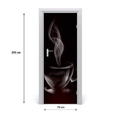 Self-adhesive door sticker Aromatic coffee