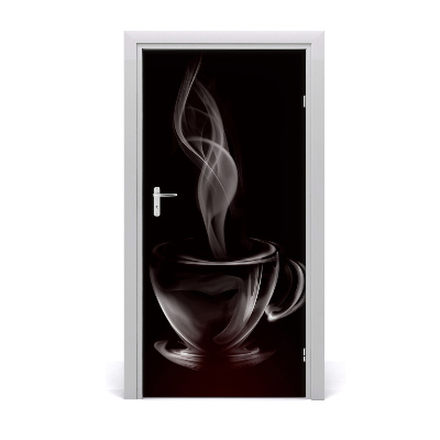 Self-adhesive door sticker Aromatic coffee