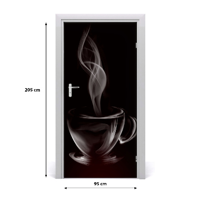 Self-adhesive door sticker Aromatic coffee